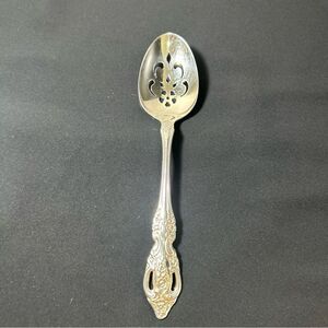 Oneida 8-3/8" Pierced Serving Spoon Stainless Steel Floral